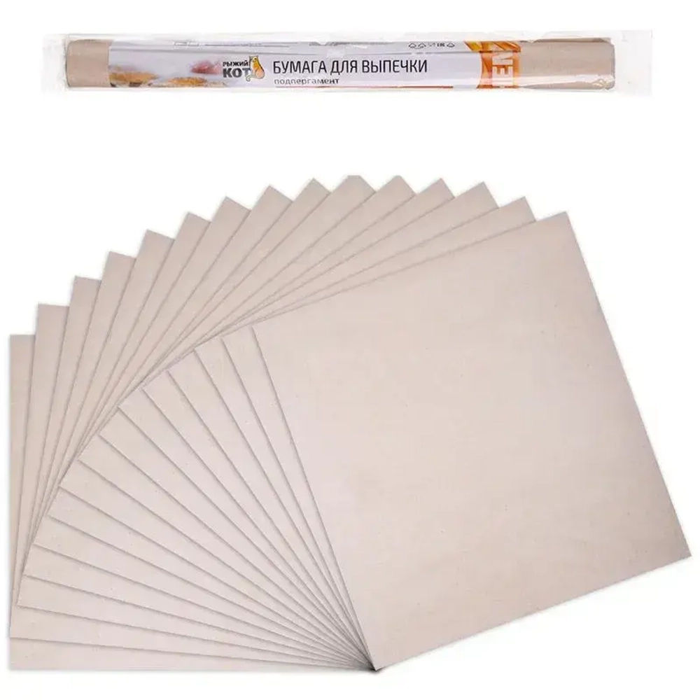 Бумага для выпечки 38*42см 16 листов, подпергамент, в ПВХ уп.