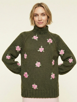 Свитер ручной работы "Розовый сад"