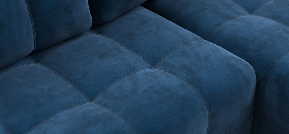 Угловой диван Денди Велюр Монолит синий
