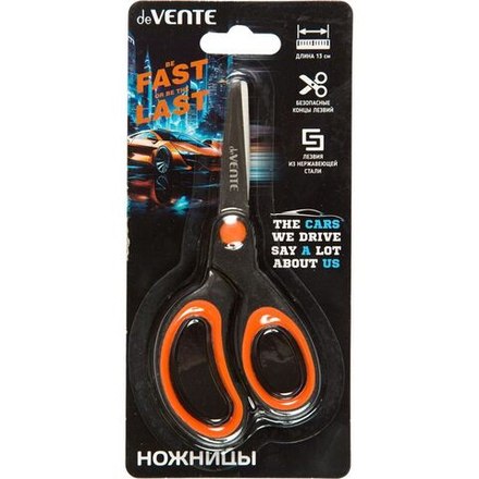 Ножницы детские "deVENTE. Fast Or Last" 13см, прорез. ручки, блистер