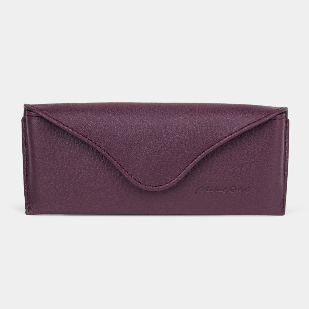 Футляр для очков Vision из кожи козы, фиолетового цвета