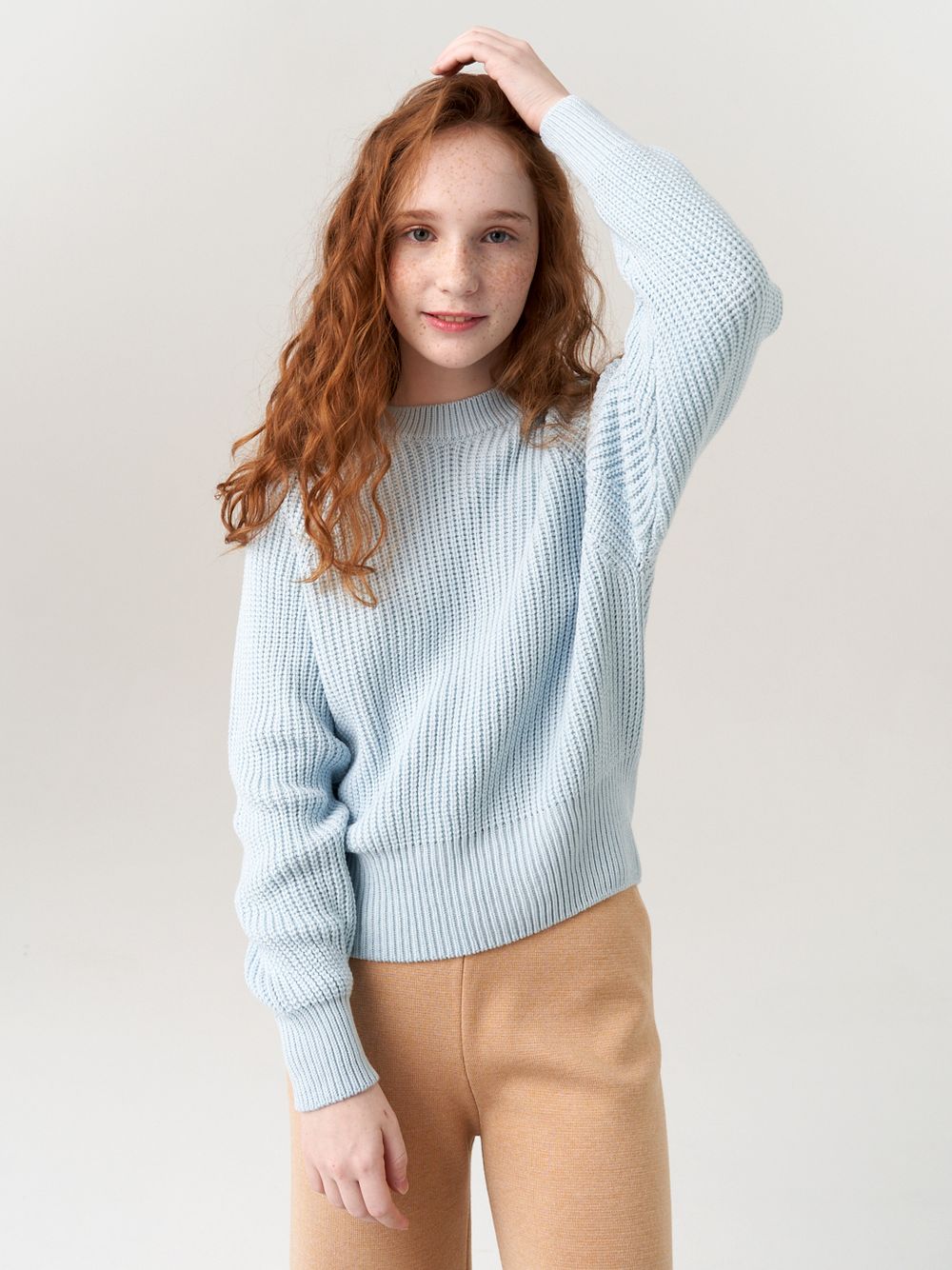 Джемпер для девочки AT1001 небесно-голубой