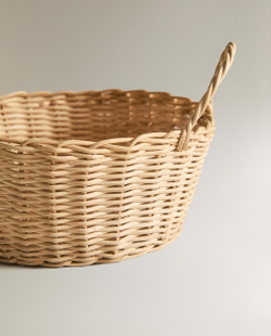 Zara Home Корзина из ротанга, цвет бежевый, 20 см