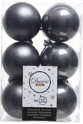 Набор пластиковых шаров Дивный 60 мм, стальной, 12 шт, Kaemingk (021990)