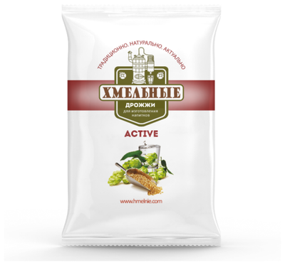 Дрожжи Хмельные ACTIVE сухие для изготовления напитков 100гр