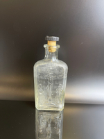Флакон, бутылочка старинная из под Святой воды, 13 см, старое стекло, 19 век