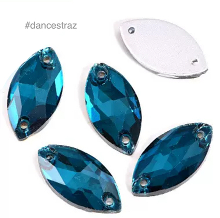 Стразы пришивные, Horse Eye, Blue malachite, A3-P15(1), 9*18mm, (36  ea/pkg), A3 (F2)