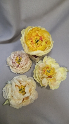 Пион Бартзелла: оттенки солнца в шелке. Очный мастер-класс в студии Silk Blossom.