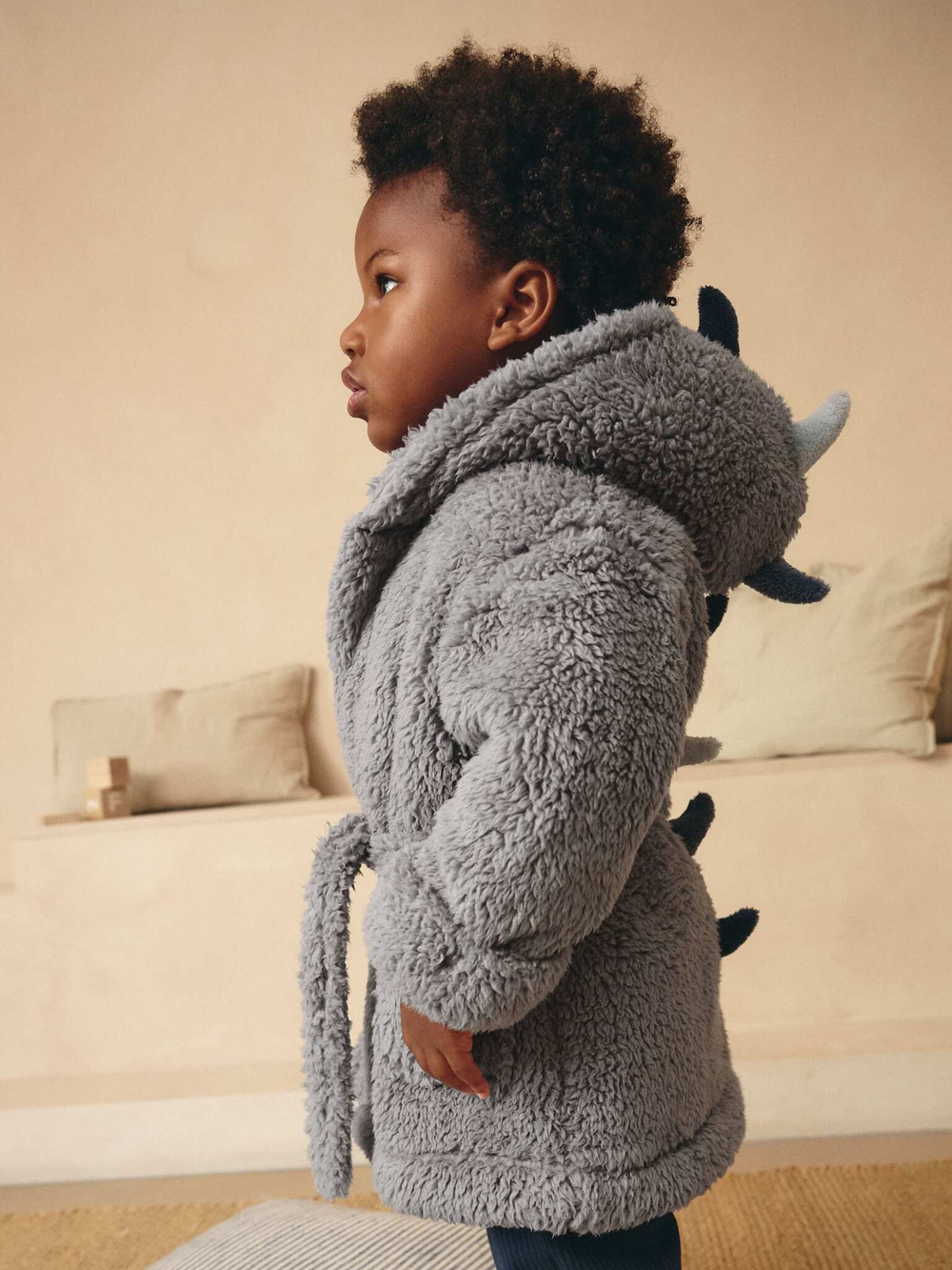 Халат флисовый для мальчика Next N23-823, Серый