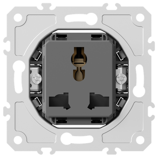 Механизм универсальной розетки мультистандарт 16А 250В~ на винтах,  серия DB