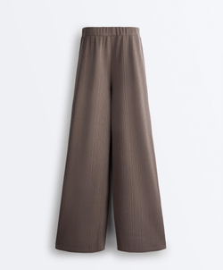 OYSHO Прямые брюки с асимметричной полосой и модалом, серо-лиловый