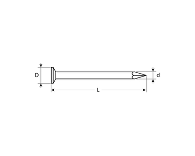 ЗУБР ГОСТ 4028-63, 40 x 2 мм, 5 кг, строительные гвозди (305010-20-040)