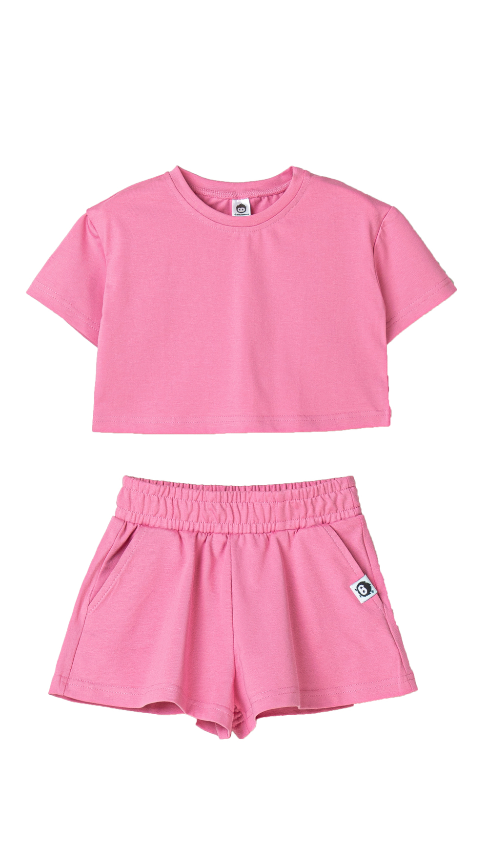 Костюм футболка и юбка-шорты "Розовый"