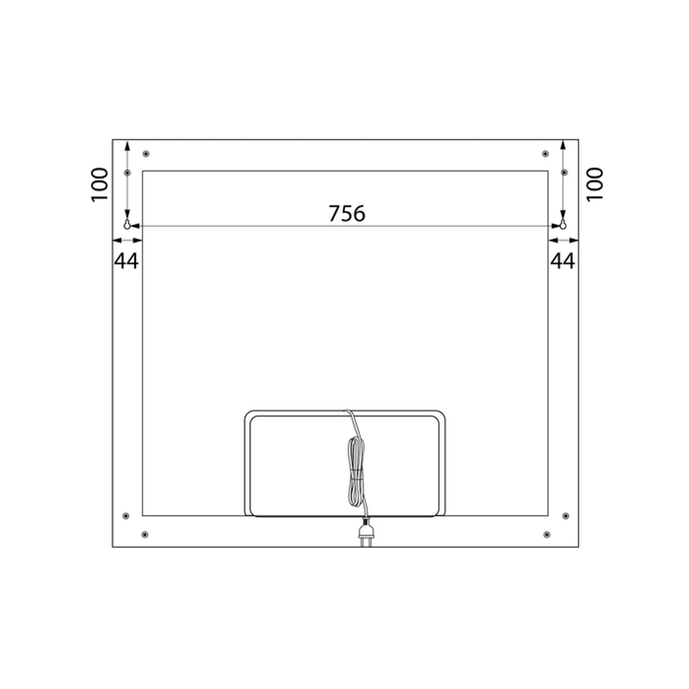 Зеркало с подсветкой IDDIS Slide, 80 см, SLI8000i98