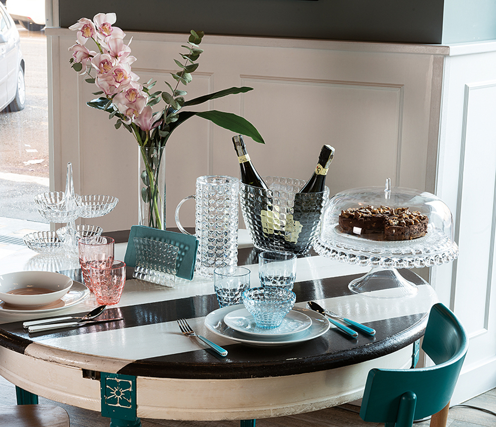 Блюдо для торта с крышкой, tiffany, ?30 см, голубое