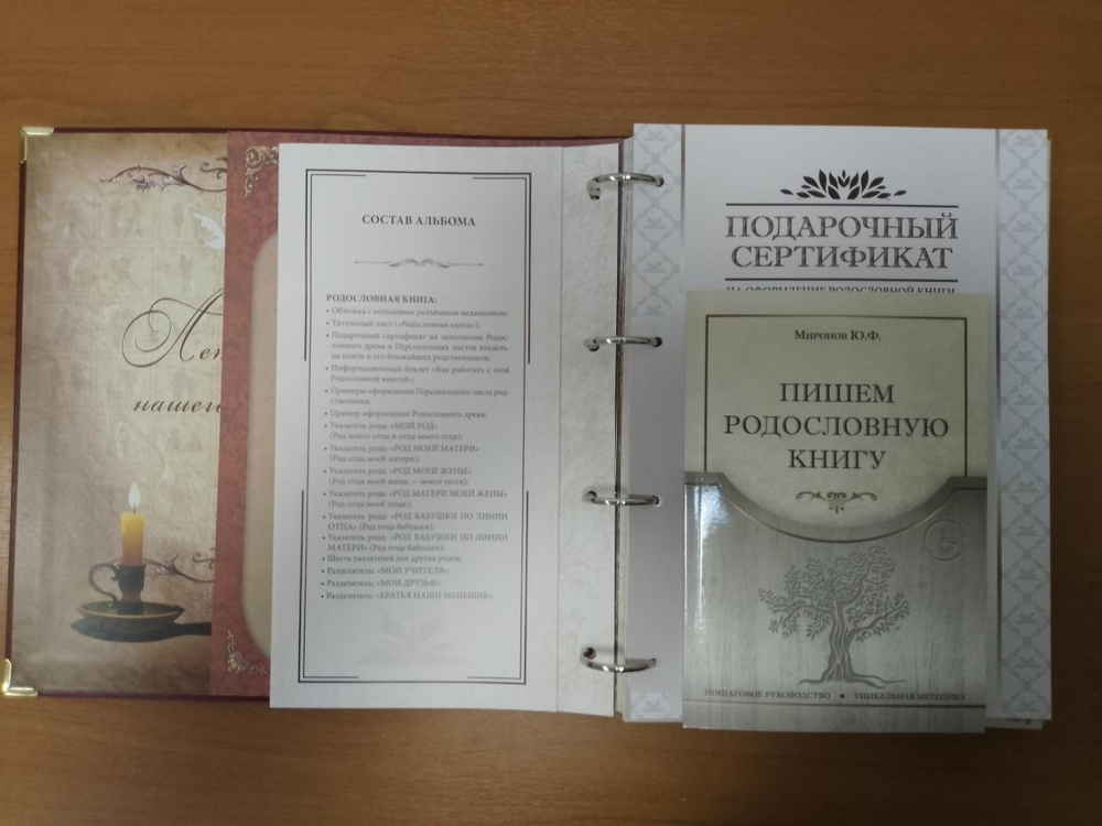 Семейное древо альбом "Классическая" бордовая, обложка балакрон