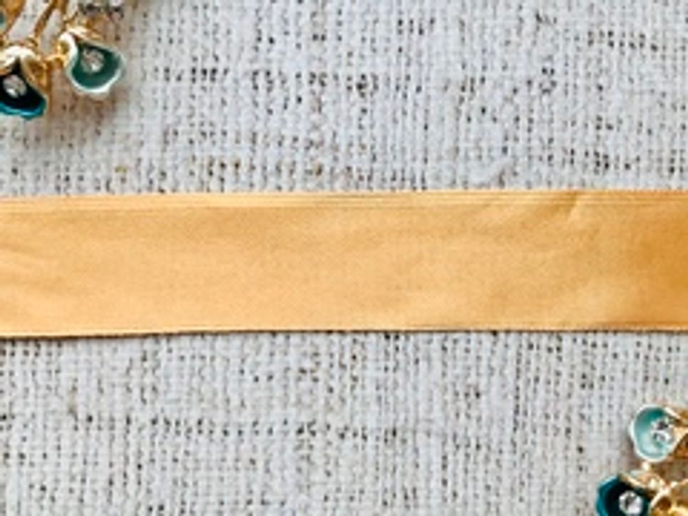 Лента атласная, ш. 5 см, св.персиковый