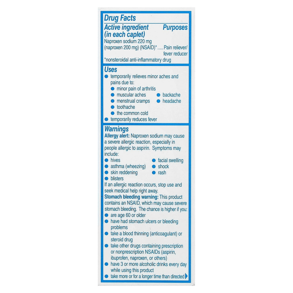 Aleve, Напроксен в таблетках, 220 мг, 90 капсул