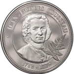 France, Jean-Jacques Rousseau Cupronickel Medal, Undated
