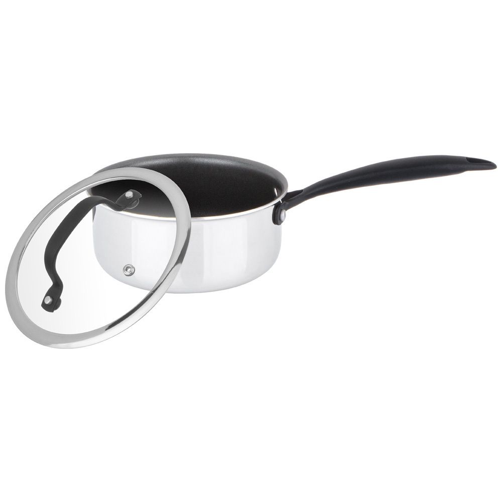 КОВШ С КРЫШКОЙ 1,4Л "IRON CHEF" AGNESS 16*7,5СМ ТЕХНОЛОГИЯ 3-PLY, НЕРЖ.СТАЛЬ 18/10