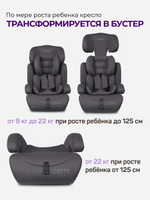 Автокресло детское Farfello Costa CS-003 группа 1/2/3 (9-36) темно-серый