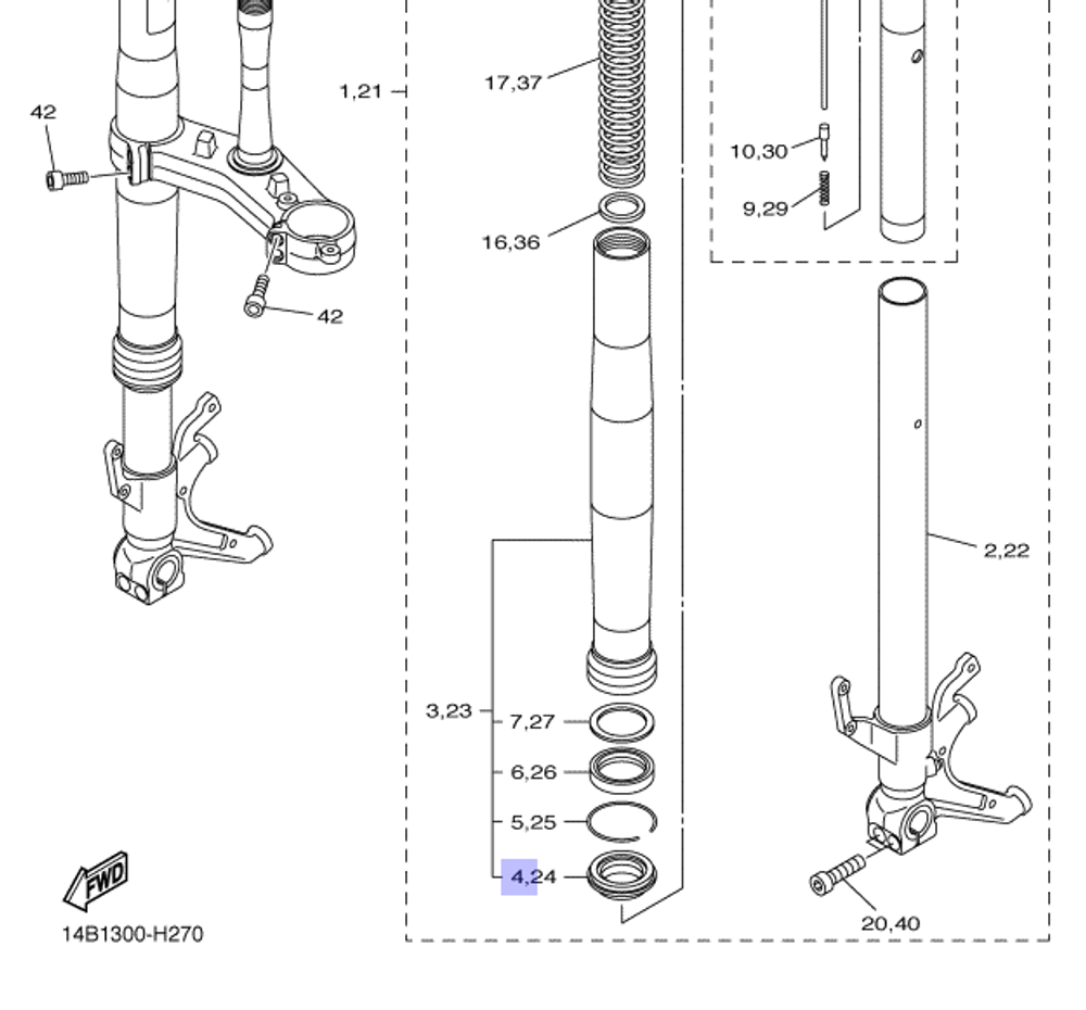 Пыльник пера вилки Yamaha 4TX2314401