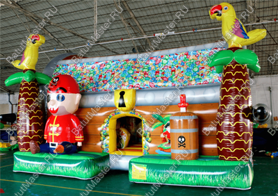 Коммерческий надувной батут "Сундучок с крышей"