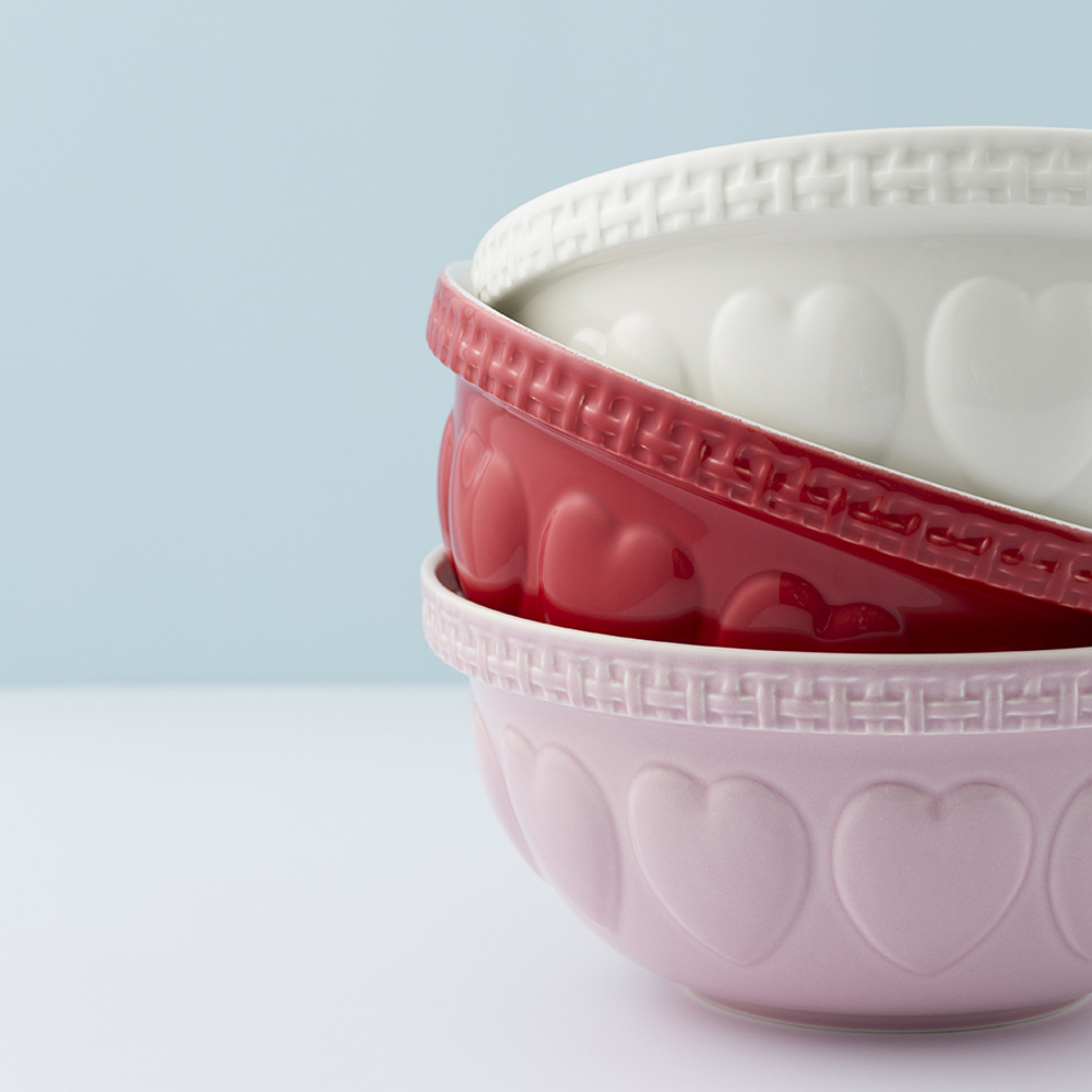 Миска hearts 29 см красная