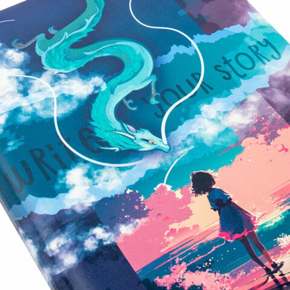 Дневник 1-11 класс 48 л., кожзам (твердая с поролоном), печать, цветной блок, BRAUBERG, "Story", 106951