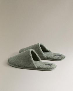ZARA HOME ДОМАШНИЕ ТАПОЧКИ, ХАКИ