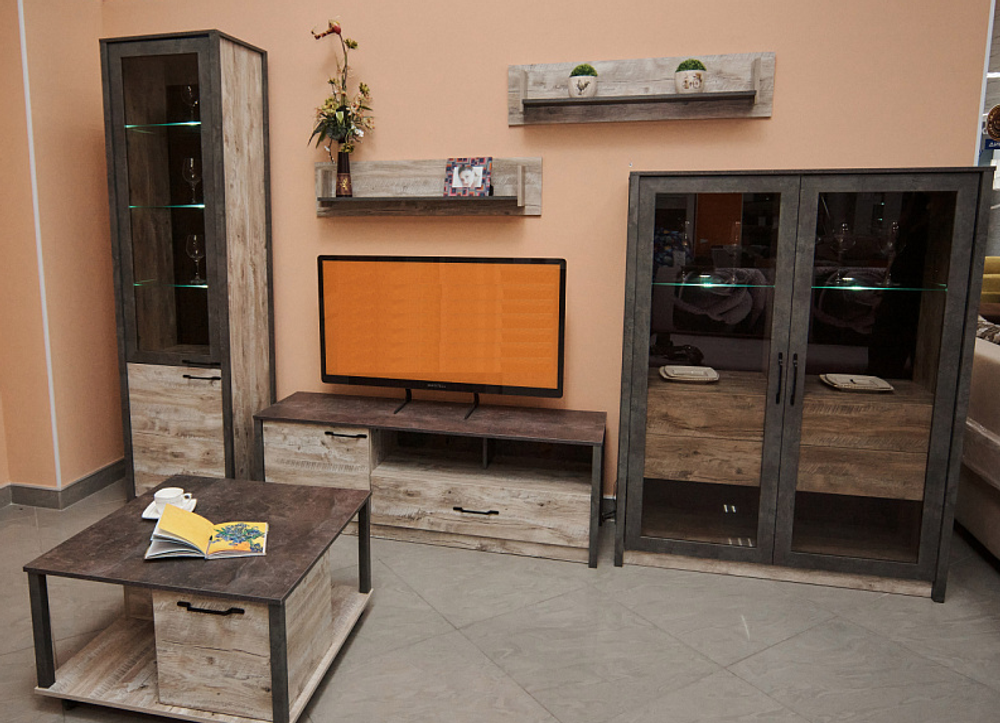 Журнальный стол Клео Дуб Юкон/Ателье темное