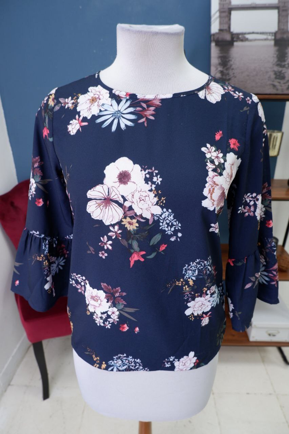 Блузка O'stin с принтом 42 размер