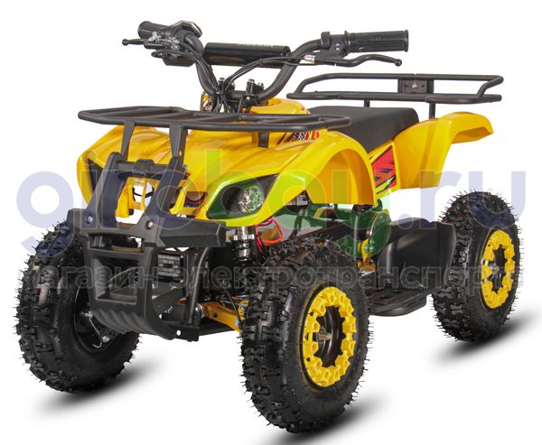 Детский электроквадроцикл WHITE SIBERIA SNEG MINI 1000W - Желтый фото №1