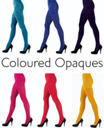 Бархатистые колготки Coloured Opaques (Размер: M-L) (Цвет: желтый)