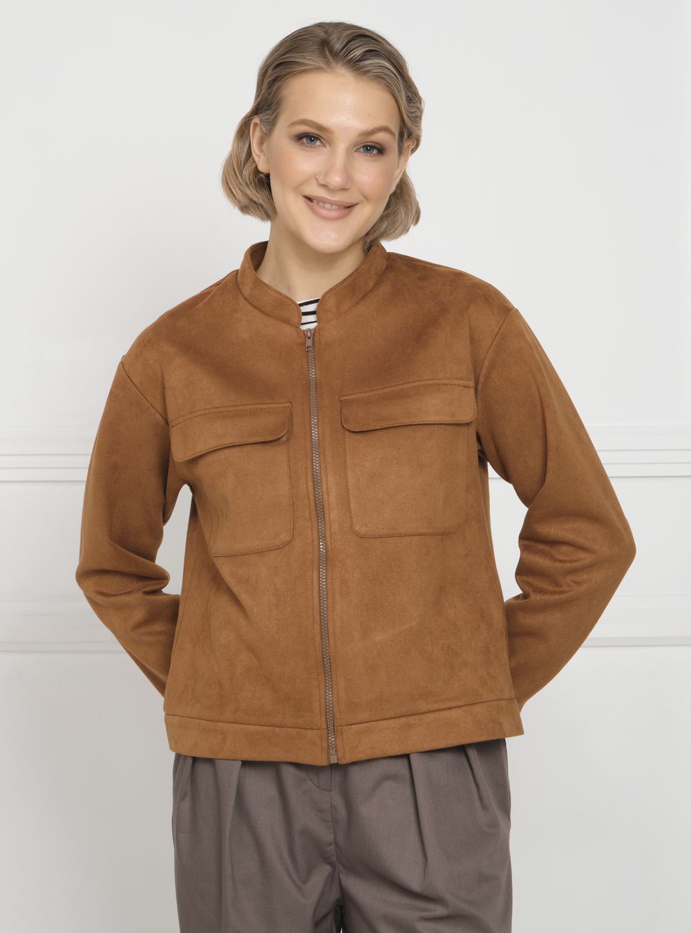 Бомбер женски АЛЕКСА (Коричнево-рыжий)