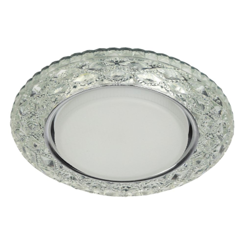 DK LD24 SL/WH Светильник ЭРА декор cо светодиодной подсветкой Gx53, прозрачный