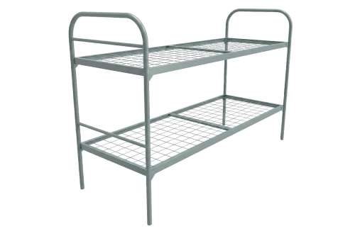 Кровать металлическая двухъярусная "Бюджет +", 70х190 см, сетка 100х100, 1 перемычка