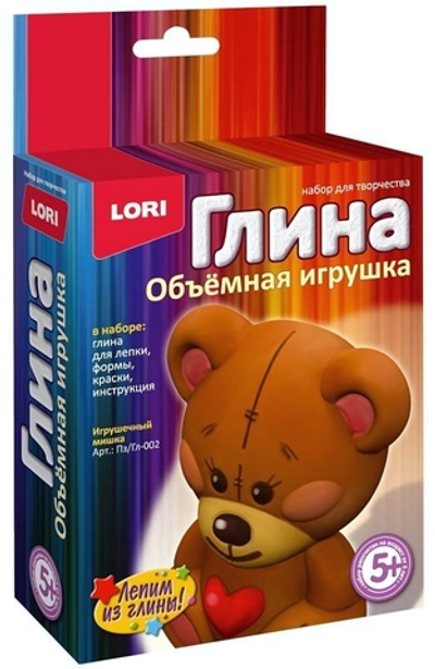Игрушка из глины объемная "Игрушечный мишка" (Lori)