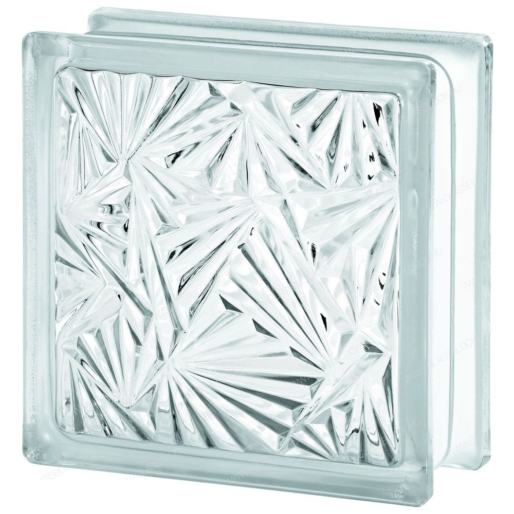 Стеклоблок Vitrablok Мороз 19x19x8 - Бесцветный