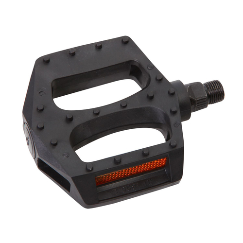 Педали HF-820, ось 9/16", пластик, черный, с катафотом