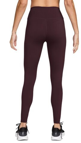 Женские леггинсы Nike One High-Waisted Full-Length - burgundy crush/white