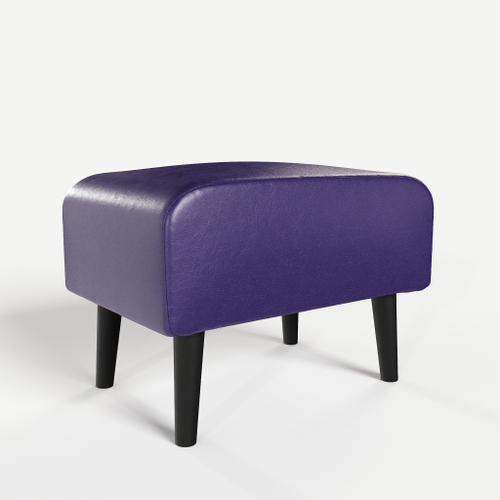 Пуф на высоких ножках Фантазёр из фиолетовой эко-кожи в офис, дом, салон красоты, прихожая, гостиная, на кухню, в кафе, в зону ожидания, в коридор, к туалетному столику. Банкетка, подставка.