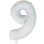 Фольгированные цифры в белом цвете 66 см / 102 см