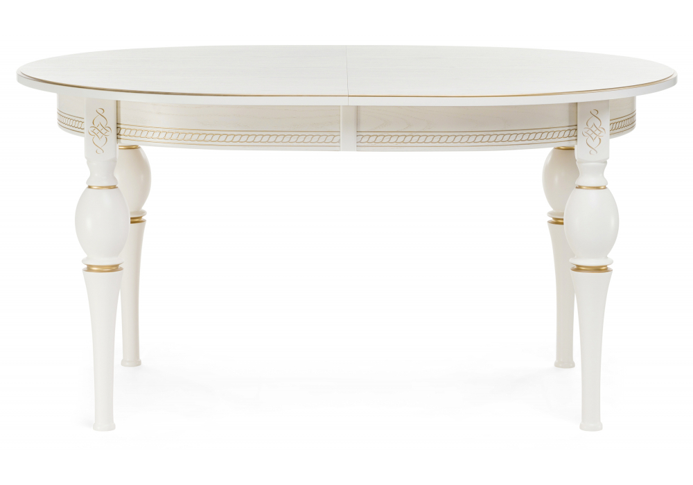 Стол деревянный Woodville Авилла молочный, золото