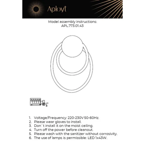 Светильник настенный (Бра) APL.773.01.43