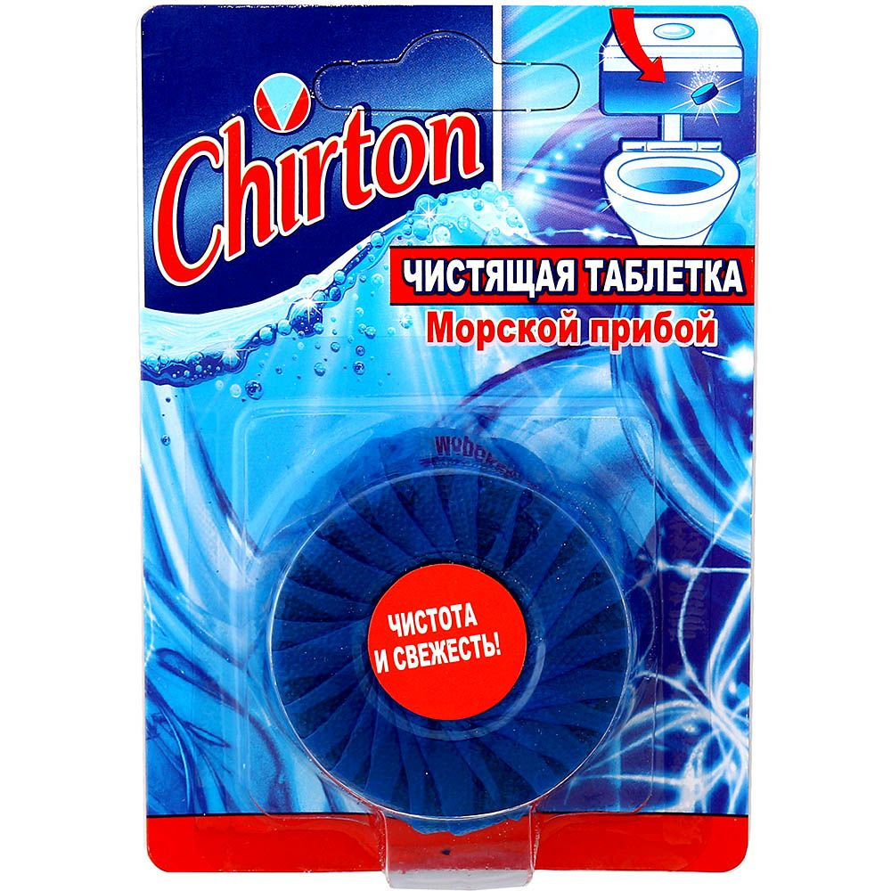 Chirton 50гр. Чистящая таблетка д/унитаза Морской Прибой