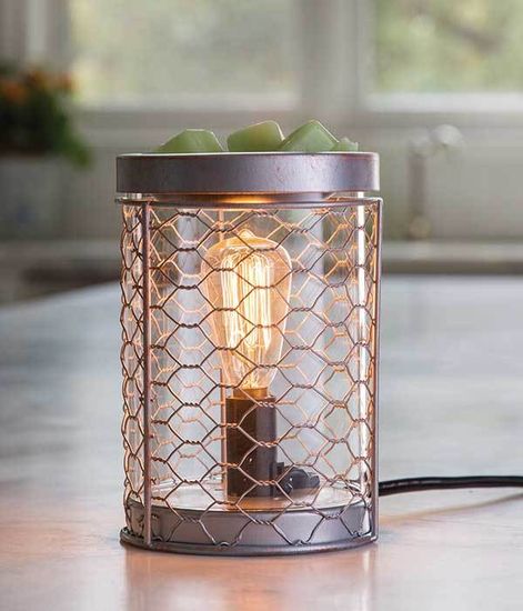 Аромасветильник настольный Металл и лампа Эдисона, Candle Warmers