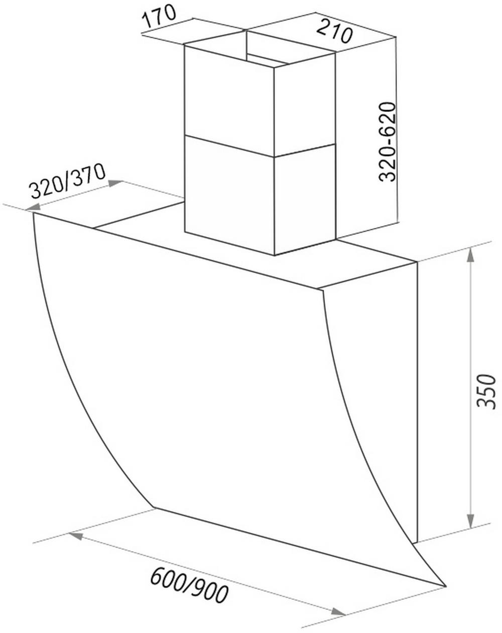 Кухонная вытяжка MAUNFELD Sky Star Push 60 черный фото 2