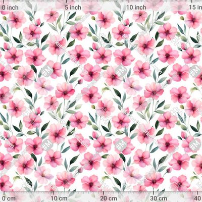 Акварельные розовые цветы by barberry 361 DPI