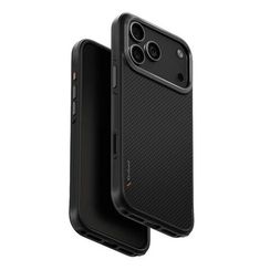 Чехол Uniq Keva MagSafe для iPhone 17 Pro Max Kevlar Carbon Black (IP6.9P(2025)-KEVAMCBLK)